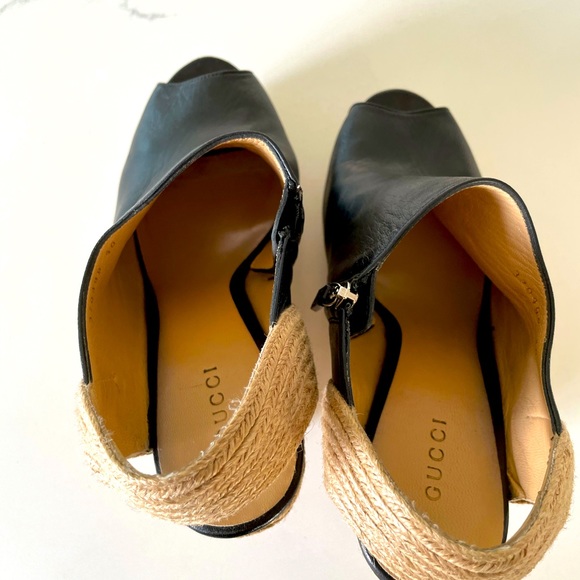 Gucci Leather Charlotte espadrille wedges size 40 - Picture 2 of 8